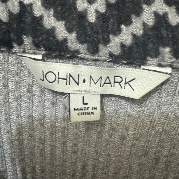 John Mark Chevron Print Sweater Shacket Size Large - Picture 3 of 5